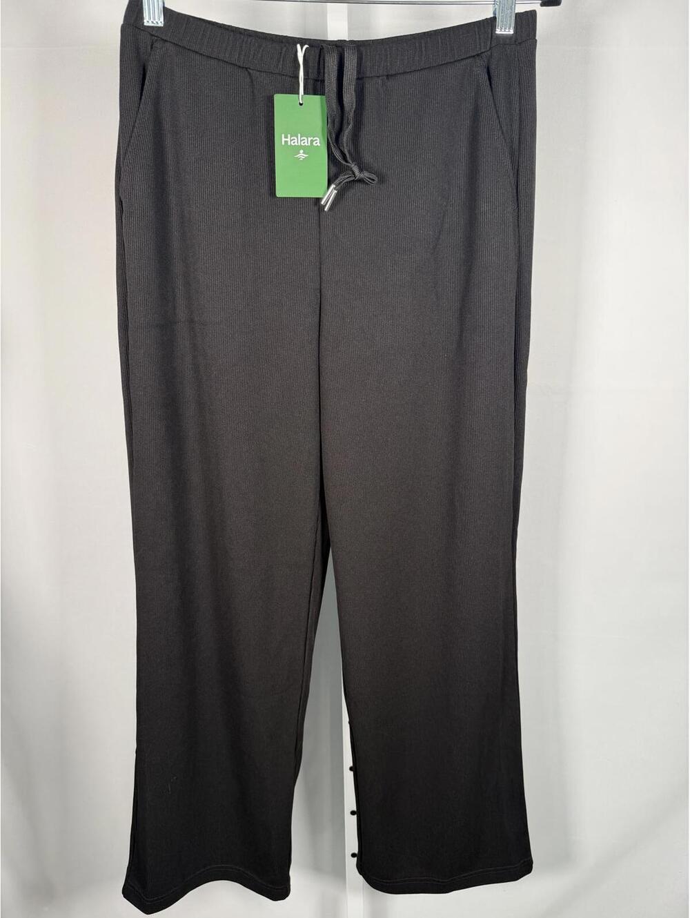 NWT Halara Black Drawstring Work Pants w/ Back Pockets Women's Size M - Picture 2 of 7